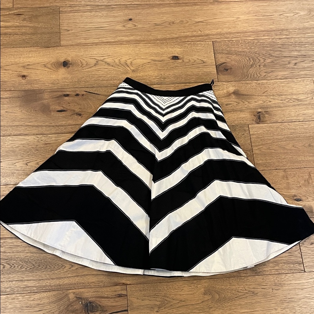 Anthropologie Chevron Midi Skirt